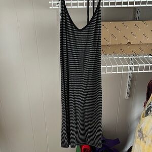 Forever 21 Charcoal and Black Striped Top